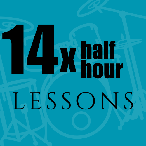 Block of 14 x Half Hour Drum Lessons